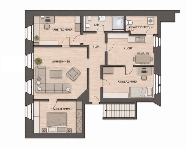 Renovierte 4-Zimmerwohnung mit Stellplatz in der Goslarer Altstadt